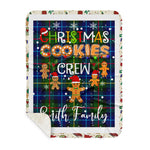 Personalized Gift Tartan Plaid Blanket Clan Smith Modern With Christmas Cookie Baking Crew Christmas Gift Sherpa Blanket, tartan sherpa blanket,buffalo plaid sherpa blanket,christmas sherpa blanket,Christmas Throw Blanket,green plaid sherpa blanket,green sherpa blanket
