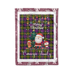 Personalized Gift Tartan Plaid Blanket Clan Carnegie With Funny Santa Snowman Reindeer Merry Christmas Fleece Blanket, Home Living Room, Plaid Blanket, Tartan Blanket, Scottish Blanket, Buffalo fleece blanket, Christmas Blanket