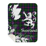 Sherpa Blanket - Tartan Blanket Thistle and Lion Scottish Clan Morrison Plaid Blanket, plaid sherpa blanket queen,purple sherpa blanket,queen sherpa blanket,queen size sherpa blanket,red sherpa blanket,scottish tartan blankets,sherpa blanket,sherpa christmas blanket