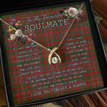 To My Beautiful Soulmate Necklace In Your Eyes I Have Found My Home Clan MacAlister Ancient Tartan Wishbone Dancing Necklace