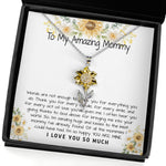 Mommy Necklace, To My Amazing Mommy Gift Necklace, 1st Mother’s Day Present For New Mom From New Born Baby, Sentimental Gift From Baby To Mom, New Mommy Gift Sunflower Pendant Necklace