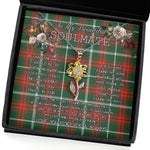 To My Beautiful Soulmate Sunflower Necklace In Your Eyes I Have Found My Home Clan Prince Of Wales Tartan Jewelry For Girlfriend, Tartan Sunflower Pendant Necklace, Scottish Tartan Jewelry, valentine necklace, necklace girlfriend, necklace for wife, cute necklaces for girlfriend, jewelry for girlfriend, to my soulmate necklace, to my future wife necklace