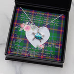 Sea Turtle Necklace Gift for My Beautiful Girlfriend Valentines Necklace Clan Young Tartan Blue Turtle Necklace