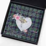 Gift For My Beautiful Girlfriend Necklace Valentine Necklace Clan Stevenson Tartan Cross Dancing Necklace Scottish Tartan Jewelry