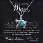 To My Mom Necklace, To My Beautiful Mom Necklace, Mother's Day Gift For Mom From Son, Thank You Mom, Mother's Day Sea Turtle Necklace