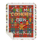 Personalized Gift Tartan Plaid Blanket Clan MacLean Of Duart With Christmas Cookie Baking Crew Christmas Gift Sherpa Blanket, tartan sherpa blanket,buffalo plaid sherpa blanket,christmas sherpa blanket,Christmas Throw Blanket,green plaid sherpa blanket,green sherpa blanket