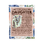 Scotstee Shop - Fleece Blanket - Gift For Bonus Daughter, To My Bonus Daughter Mother Day Gifts Fleece Blanket