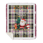 Personalized Gift Tartan Plaid Blanket Clan MacPherson Dress Ancient With Funny Santa Snowman Reindeer Merry Christmas Gift Sherpa Blanket, blue plaid sherpa blanket,blue tartan sherpa blanket,Buchan,buffalo plaid sherpa blanket,christmas sherpa blanket,Christmas Throw Blanket