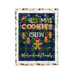 Fleece Blanket - Personalized Gift Tartan Plaid Blanket Clan Marjoribanks Modern With Christmas Cookie Baking Crew Christmas Gift Fleece Blanket