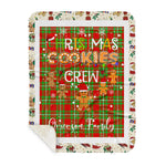 Personalized Gift Tartan Plaid Blanket Clan Grierson With Christmas Cookie Baking Crew Christmas Gift Sherpa Blanket, tartan sherpa blanket,buffalo plaid sherpa blanket,christmas sherpa blanket,Christmas Throw Blanket,green plaid sherpa blanket,green sherpa blanket