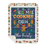 Personalized Gift Tartan Plaid Blanket Clan Glen With Christmas Cookie Baking Crew Christmas Gift Sherpa Blanket, tartan sherpa blanket,buffalo plaid sherpa blanket,christmas sherpa blanket,Christmas Throw Blanket,green plaid sherpa blanket,green sherpa blanket