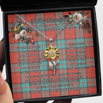 To My Beautiful Soulmate Sunflower Necklace In Your Eyes I Have Found My Home Clan Dunbar Ancient Tartan Jewelry For Girlfriend