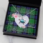 Sea Turtle Necklace Gift for My Beautiful Girlfriend Valentines Necklace Clan Monteith Tartan Blue Turtle Necklace