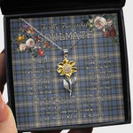 To My Beautiful Soulmate Sunflower Necklace In Your Eyes I Have Found My Home Clan MacDowall Tartan Jewelry For Girlfriend