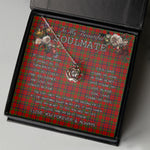 To My Beautiful Soulmate Necklace In Your Eyes I Have Found My Home Clan Lumsden of Kintore Tartan Crown Pendant Necklace