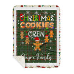 Personalized Gift Tartan Plaid Blanket Clan Gayre With Christmas Cookie Baking Crew Christmas Gift Sherpa Blanket, tartan sherpa blanket,buffalo plaid sherpa blanket,christmas sherpa blanket,Christmas Throw Blanket,green plaid sherpa blanket,green sherpa blanket