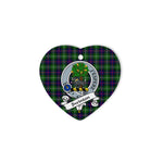 Swinton Scottish Clan Badge Plaid Christmas Ornaments Gift Heart Ornament Swinton Clan Tartan Ornaments, Plaid Ornament, christmas Ornament, plaid christmas ornament