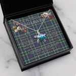 Sea Turtle Necklace To My Beautiful Soulmate Necklace In Your Eyes I Have Found My Home Clan Graham of Montrose Modern Tartan Blue Turtle Necklace