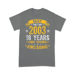 Scotstee Shop - 18th Birthday Decorations May 2003 Boy Girl 18 Years Old Birthday Shirt