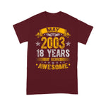 Scotstee Shop - 18th Birthday Decorations May 2003 Boy Girl 18 Years Old Birthday Shirt