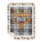 Personalized Gift Tartan Plaid Blanket Clan Glen Grey With Christmas Cookie Baking Crew Christmas Gift Sherpa Blanket, tartan sherpa blanket,buffalo plaid sherpa blanket,christmas sherpa blanket,Christmas Throw Blanket,green plaid sherpa blanket,green sherpa blanket