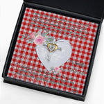 Gift For My Beautiful Girlfriend Necklace Valentine Necklace Clan Lennox Dress Tartan Cross Dancing Necklace Scottish Tartan Jewelry