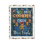Personalized Gift Tartan Plaid Blanket Clan Bairn With Christmas Cookie Baking Crew Christmas Gift Blanket, Plaid Blanket, Christmas Fleece Blanket, Christmas Blanket, Tartan Blanket, Scottish Blanket, Scotland Blanket, Family Name Blanket, Custom Blanket, Personalized Blanket