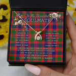 To My Beautiful Soulmate Necklace In Your Eyes I Have Found My Home Clan MacIntyre Tartan Wishbone Dancing Necklace