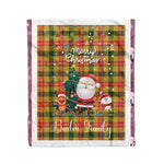 Personalized Gift Tartan Plaid Blanket Clan Baxter With Funny Santa Snowman Reindeer Merry Christmas Fleece Blanket, Home Living Room, Plaid Blanket, Tartan Blanket, Scottish Blanket, Buffalo fleece blanket, Christmas Blanket
