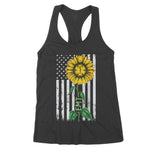 Vintage American Flag EMT Sunflower Hippie EMT Nurse Gifts Women's Tank Top - Scotstee Shop