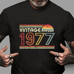 1977 Years Old Vintage Birthday Gift Retro Style Birthday Shirt - Scotstee Shop