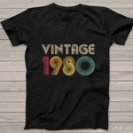 1980 41st Birthday Gift Vintage Retro Men Women 41 Years Old Birthday Shirt - Scotstee Shop