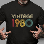 1980 41st Birthday Gift Vintage Retro Men Women 41 Years Old Birthday Shirt - Scotstee Shop
