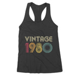 1980 41st Birthday Gift Vintage Retro Men Women 41 Years Old Women's Tank Top - Scotstee Shop