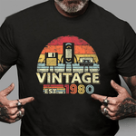 1980s Vintage 40th Birthday Gift Funny Music Tech Birthday Shirt - Scotstee Shop