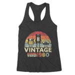 1980's Vintage 40th Birthday Gift Funny Music Tech Women's Tank Top - Scotstee Shop