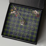 To My Beautiful Soulmate Necklace In Your Eyes I Have Found My Home Clan Colquhoun Modern Tartan Crown Pendant Necklace