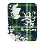Sherpa Blanket - Tartan Blanket Thistle and Lion Scottish Clan Tweedside Plaid Blanket, plaid sherpa blanket queen,purple sherpa blanket,queen sherpa blanket,queen size sherpa blanket,red sherpa blanket,scottish tartan blankets,sherpa blanket,sherpa christmas blanket