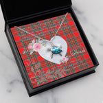 Sea Turtle Necklace Gift for My Beautiful Girlfriend Valentines Necklace Clan MacBean Tartan Blue Turtle Necklace