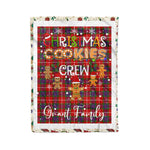 Personalized Gift Tartan Plaid Blanket Clan Grant of Lurg With Christmas Cookie Baking Crew Christmas Gift Blanket, Plaid Blanket, Christmas Fleece Blanket, Christmas Blanket, Tartan Blanket, Scottish Blanket, Scotland Blanket, Family Name Blanket, Custom Blanket, Personalized Blanket