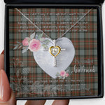 Gift For My Beautiful Girlfriend Necklace Valentine Necklace Clan Ferguson Weathered Tartan Cross Dancing Necklace Scottish Tartan Jewelry