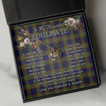 To My Beautiful Soulmate Necklace In Your Eyes I Have Found My Home Clan Clelland Tartan Crown Pendant Necklace