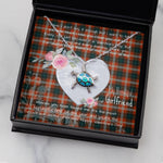 Sea Turtle Necklace Gift for My Beautiful Girlfriend Valentines Necklace Clan Ainslie Ancient Tartan Blue Turtle Necklace