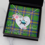 Sea Turtle Necklace Gift for My Beautiful Girlfriend Valentines Necklace Clan New Mexico Tartan Blue Turtle Necklace