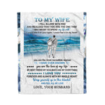 Scotstee Shop - Personalized Gift Letter To My Wife Beach Gift, Wife Birthday, Couple Love Gift Fleece Blanket
