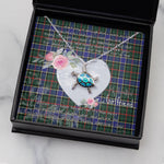 Sea Turtle Necklace Gift for My Beautiful Girlfriend Valentines Necklace Clan Ogilvie Hunting Modern Tartan Blue Turtle Necklace