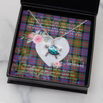Sea Turtle Necklace Gift for My Beautiful Girlfriend Valentines Necklace Clan Carnegie Ancient Tartan Blue Turtle Necklace