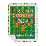 Personalized Gift Tartan Plaid Blanket Clan Cranstoun Ancient With Christmas Cookie Baking Crew Christmas Gift Sherpa Blanket, tartan sherpa blanket,buffalo plaid sherpa blanket,christmas sherpa blanket,Christmas Throw Blanket,green plaid sherpa blanket,green sherpa blanket