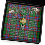 To My Beautiful Soulmate Sunflower Necklace In Your Eyes I Have Found My Home Clan McGeachie Tartan Jewelry For Girlfriend, Tartan Sunflower Pendant Necklace, Scottish Tartan Jewelry, valentine necklace, necklace girlfriend, necklace for wife, cute necklaces for girlfriend, jewelry for girlfriend, to my soulmate necklace, to my future wife necklace