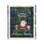 Personalized Gift Tartan Plaid Blanket Clan Paterson With Funny Santa Snowman Reindeer Merry Christmas Fleece Blanket, Home Living Room, Plaid Blanket, Tartan Blanket, Scottish Blanket, Buffalo fleece blanket, Christmas Blanket